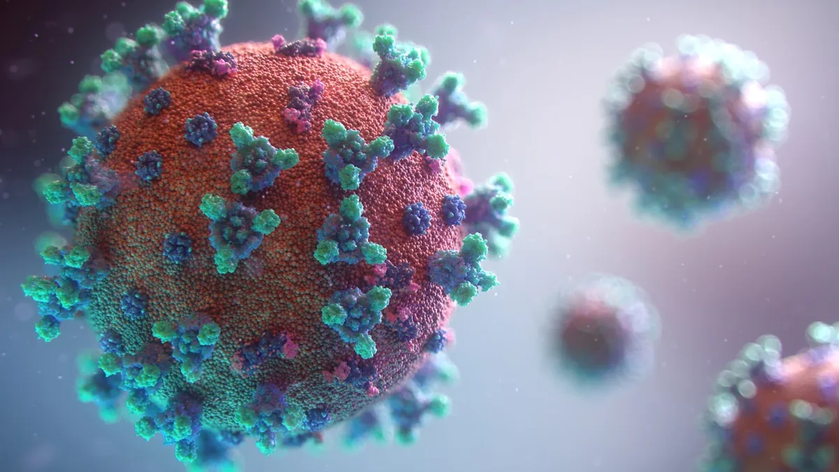 Representación 3D de un virus, referencia a la inmunización